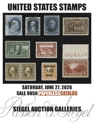 Catalog Cover Sale no. 9056 — Siegel Auction Galleries