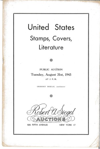Catalog Cover Sale no. 94 — Siegel Auction Galleries