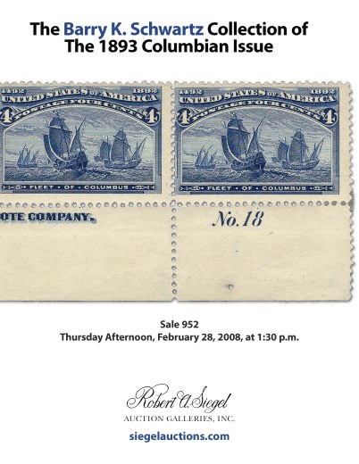 Catalog Cover Sale no. 952 — Siegel Auction Galleries