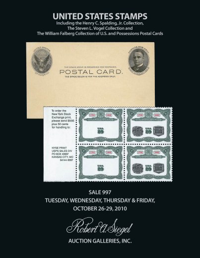 Catalog Cover Sale no. 997 — Siegel Auction Galleries