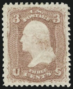 Sale 904, Lot 58, 1861-66 Issue, 3c Rose (65) Sale 904, Lot 58, 1861-66 Issue