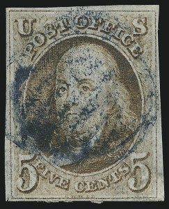 Sale 905, Lot 1209, 1847 Issue, 5c Red Brown (1) Sale 905, Lot 1209, 1847 Issue