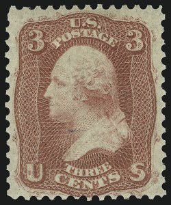 Sale 905, Lot 1433, 1861-66 Issue, 3c Brown Rose, First Design (56) Sale 905, Lot 1433, 1861-66 Issue