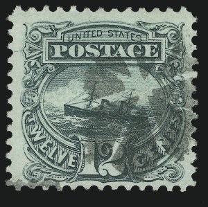 Sale 905, Lot 1642, 1869 Pictorial Issue, 12c Green (117) Sale 905, Lot 1642, 1869 Pictorial Issue
