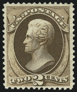 Sale 905, Lot 1822, 1870-88 Bank Note Issues (Scott 156 thru 166), 2c Brown (157) Sale 905, Lot 1822, 1870-88 Bank Note Issues (Scott 156 thru 166)