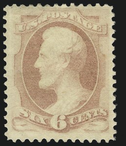 Sale 905, Lot 1873, 1870-88 Bank Note Issues (Scott 178 thru 191), 6c Pink (186) Sale 905, Lot 1873, 1870-88 Bank Note Issues (Scott 178 thru 191)