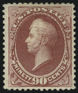 Sale 905, Lot 1887, 1870-88 Bank Note Issues (Scott 178 thru 191), 90c Carmine (191) Sale 905, Lot 1887, 1870-88 Bank Note Issues (Scott 178 thru 191)
