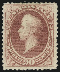 Sale 905, Lot 1892, 1870-88 Bank Note Issues (Scott 178 thru 191), 90c Carmine (191) Sale 905, Lot 1892, 1870-88 Bank Note Issues (Scott 178 thru 191)