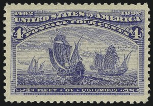 Sale 905, Lot 1989, 1893 Columbian Issue, 4c Columbian (233) Sale 905, Lot 1989, 1893 Columbian Issue