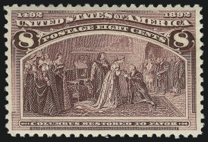 Sale 905, Lot 2001, 1893 Columbian Issue, 8c Columbian (236) Sale 905, Lot 2001, 1893 Columbian Issue