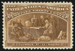 Sale 905, Lot 2012, 1893 Columbian Issue, 30c Columbian (239) Sale 905, Lot 2012, 1893 Columbian Issue