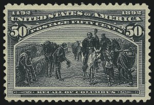 Sale 905, Lot 2022, 1893 Columbian Issue, 50c Columbian (240) Sale 905, Lot 2022, 1893 Columbian Issue