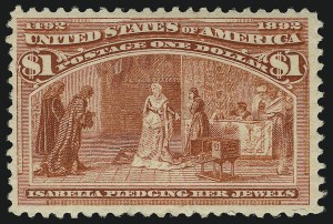 Sale 905, Lot 2034, 1893 Columbian Issue, $1.00 Columbian (241) Sale 905, Lot 2034, 1893 Columbian Issue