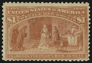 Sale 905, Lot 2038, 1893 Columbian Issue, $1.00 Columbian (241) Sale 905, Lot 2038, 1893 Columbian Issue