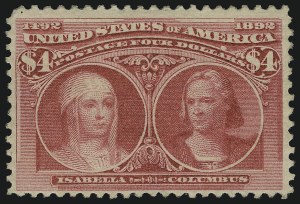 Sale 905, Lot 2076, 1893 Columbian Issue, $4.00 Columbian (244) Sale 905, Lot 2076, 1893 Columbian Issue