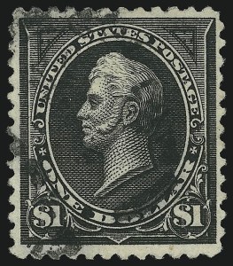 Sale 905, Lot 2132, 1894-98 Bureau Issues (Scott 246 thru 263), $1.00 Black, Ty. II (261A) Sale 905, Lot 2132, 1894-98 Bureau Issues (Scott 246 thru 263)