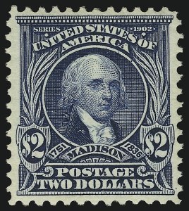 Sale 905, Lot 2324, 1902-08 Issues (Scott 300 thru 320), $2.00 Dark Blue (312) Sale 905, Lot 2324, 1902-08 Issues (Scott 300 thru 320)