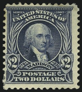 Sale 905, Lot 2327, 1902-08 Issues (Scott 300 thru 320), $2.00 Dark Blue (312) Sale 905, Lot 2327, 1902-08 Issues (Scott 300 thru 320)