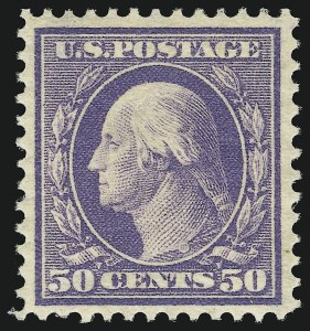 Sale 905, Lot 2392, 1908-09 Washington-Franklin Issues (Scott 331 thru 356), 50c Violet (341) Sale 905, Lot 2392, 1908-09 Washington-Franklin Issues (Scott 331 thru 356)