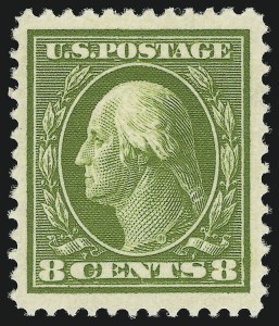 Sale 905, Lot 2466, Washington-Franklin Issues (Scott 367 to 396), 8c Olive Green (380) Sale 905, Lot 2466, Washington-Franklin Issues (Scott 367 to 396)