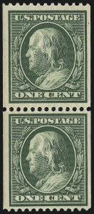 Sale 905, Lot 2473, Washington-Franklin Issues (Scott 367 to 396), 1c Green, Coil (385) Sale 905, Lot 2473, Washington-Franklin Issues (Scott 367 to 396)