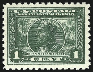 Sale 905, Lot 2502, 1913-15 Panama-Pacific Issue (Scott 397 thru 404), 1c Panama-Pacific, Perf 10 (397, 401) Sale 905, Lot 2502, 1913-15 Panama-Pacific Issue (Scott 397 thru 404)