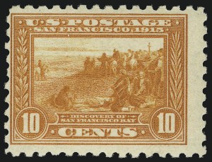 Sale 905, Lot 2527, 1913-15 Panama-Pacific Issue (Scott 397 thru 404), 10c Panama-Pacific, Perf 10 (404) Sale 905, Lot 2527, 1913-15 Panama-Pacific Issue (Scott 397 thru 404)
