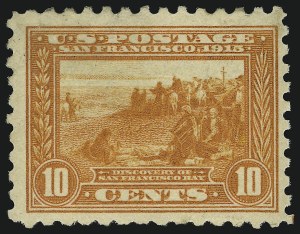 Sale 905, Lot 2531, 1913-15 Panama-Pacific Issue (Scott 397 thru 404), 10c Panama-Pacific, Perf 10 (404) Sale 905, Lot 2531, 1913-15 Panama-Pacific Issue (Scott 397 thru 404)