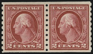 Sale 905, Lot 2543, Washington-Franklin Issues (Scott 405 to 423), 2c Carmine, Coil (413) Sale 905, Lot 2543, Washington-Franklin Issues (Scott 405 to 423)