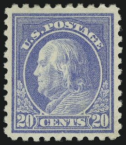 Sale 905, Lot 2580, Washington-Franklin Issues (Scott 424 to 458), 20c Ultramarine (438) Sale 905, Lot 2580, Washington-Franklin Issues (Scott 424 to 458)