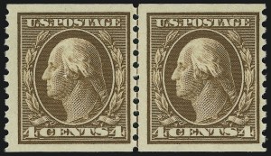 Sale 905, Lot 2606, Washington-Franklin Issues (Scott 424 to 458), 4c Brown, Coil (446) Sale 905, Lot 2606, Washington-Franklin Issues (Scott 424 to 458)