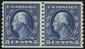 Sale 905, Lot 2614, Washington-Franklin Issues (Scott 424 to 458), 5c Blue, Coil (447) Sale 905, Lot 2614, Washington-Franklin Issues (Scott 424 to 458)