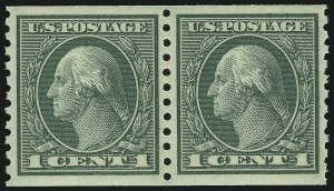 Sale 905, Lot 2625, Washington-Franklin Issues (Scott 424 to 458), 1c Green, Coil (452) Sale 905, Lot 2625, Washington-Franklin Issues (Scott 424 to 458)