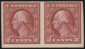 Sale 905, Lot 2644, 1912-14 Issues (Scott 459 to 480), 2c Carmine, Ty. I, Imperforate Coil (459) Sale 905, Lot 2644, 1912-14 Issues (Scott 459 to 480)