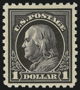 Sale 905, Lot 2649, 1912-14 Issues (Scott 459 to 480), $1.00 Violet Black (460) Sale 905, Lot 2649, 1912-14 Issues (Scott 459 to 480)