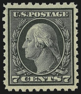 Sale 905, Lot 2663, 1912-14 Issues (Scott 459 to 480), 7c Black (469) Sale 905, Lot 2663, 1912-14 Issues (Scott 459 to 480)