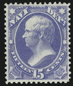 Sale 905, Lot 3241, Officials, 15c Navy (O42) Sale 905, Lot 3241, Officials