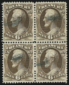 Sale 905, Lot 3266, Officials, 6c Treasury (O75) Sale 905, Lot 3266, Officials