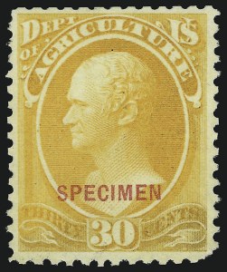 Sale 905, Lot 3307, Official Specimens and Sepcimens