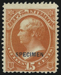 Sale 905, Lot 3321, Official Specimens and Sepcimens