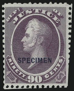 Sale 905, Lot 3334, Official Specimens and Sepcimens