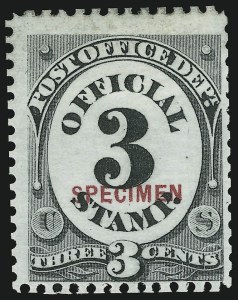Sale 905, Lot 3341, Official Specimens and Sepcimens