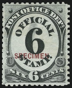Sale 905, Lot 3342, Official Specimens and Sepcimens