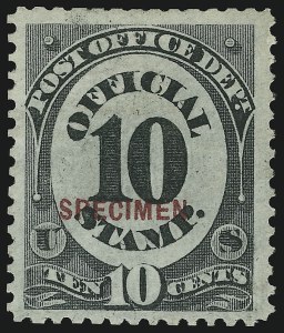 Sale 905, Lot 3344, Official Specimens and Sepcimens