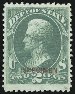 Sale 905, Lot 3354, Official Specimens and Sepcimens