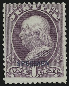Sale 905, Lot 3399, Official Specimens and Sepcimens