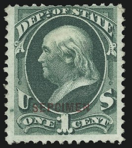 Sale 905, Lot 3409, Official Specimens and Sepcimens