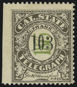 Sale 905, Lot 3771, Telegraph Stamps
