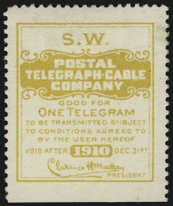 Sale 905, Lot 3780, Telegraph Stamps