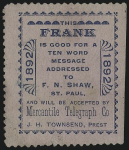 Sale 905, Lot 3782, Telegraph Stamps